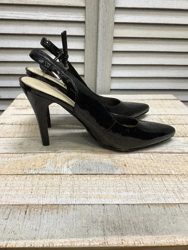 Stiletto Heel Pumps with Perfect Fit--Black Shoes Heels Stiletto Nine West, Size 7.5-Fashionable & Classic