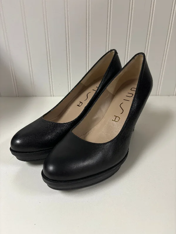 Stiletto Heel Pumps with Perfect Fit--Black Shoes Heels Stiletto Unisa, Size 6.5-Fashionable & Classic