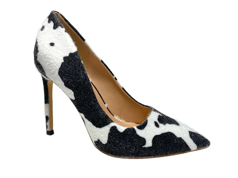 Stiletto Heel Pumps with Perfect Fit--Black & White Shoes Heels Stiletto Mm Couture, Size 6-Fashionable & Classic