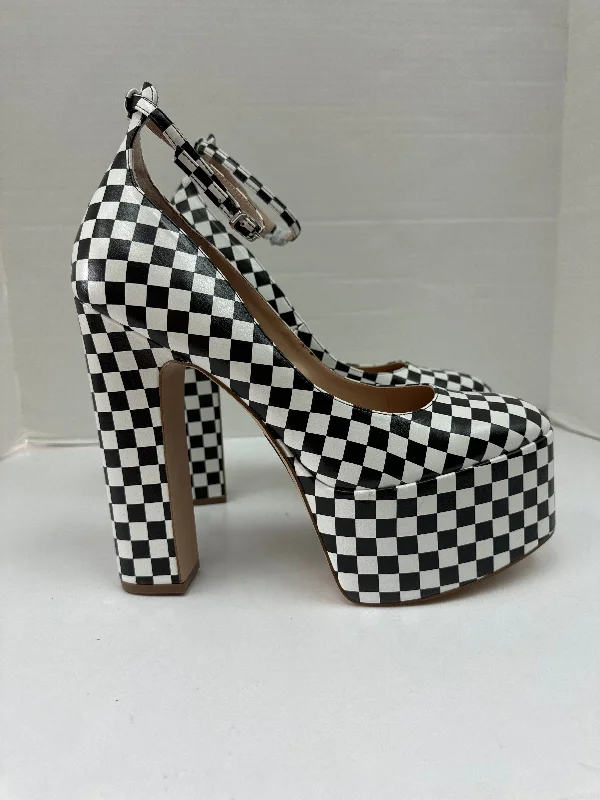 Stiletto Heel Pumps with Perfect Fit--Black & White Shoes Heels Stiletto Steve Madden, Size 11-Fashionable & Classic