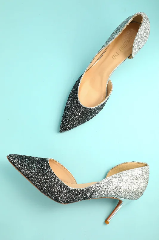 Stiletto Heel Pumps with Perfect Fit--Bling Bling Pointy Heels-Fashionable & Classic