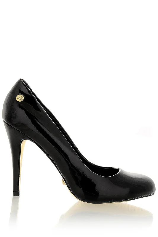 Sleek and Shiny Patent Pump Heels for a Polished Look--BLINK ALEYSIA Black Patent Pumps