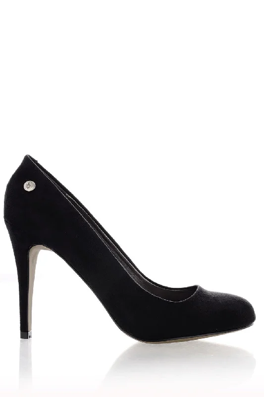 Affordable Suede Ankle Pumps for All-Day Wear--BLINK ALEYSIA Black Suede Pumps