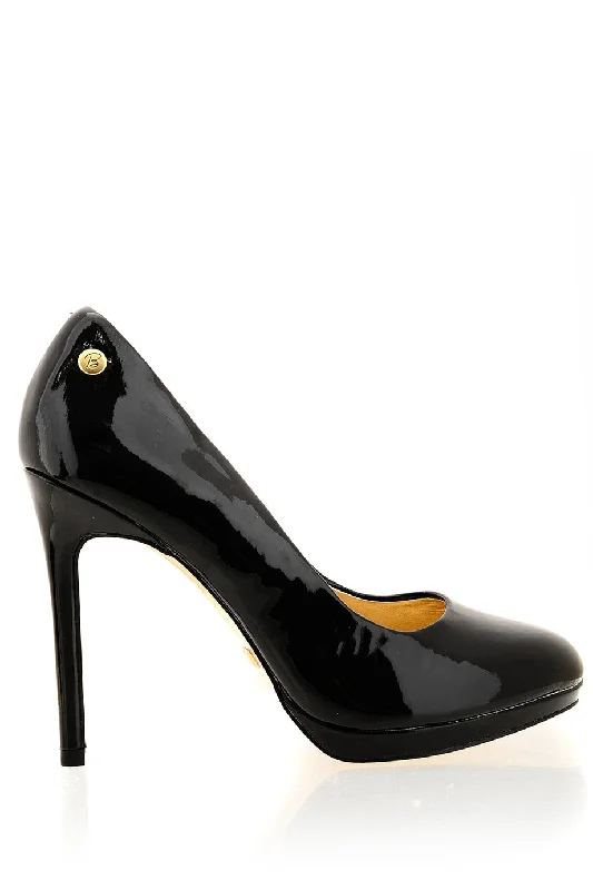 Sleek and Shiny Patent Pump Heels for a Polished Look--BLINK BEROQUETE Black Patent Pumps