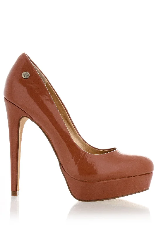 Sleek and Shiny Patent Pump Heels for a Polished Look--BLINK JOANNA Brick Patent Pumps