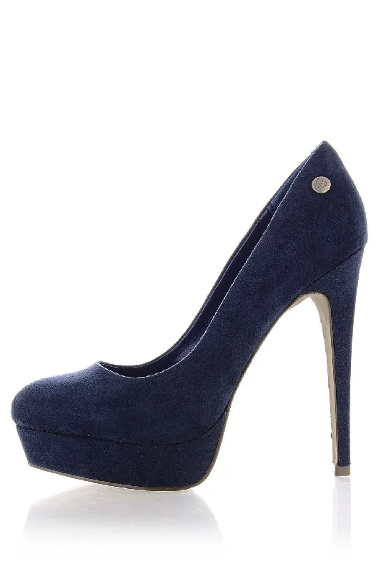 Affordable Suede Ankle Pumps for All-Day Wear--BLINK JOANNA Indigo Suede Pumps