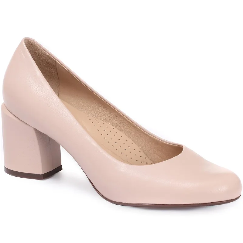 Trendy Chunky Heel Pumps for Casual Wear--Block Heel Court Shoe - GLO29506 / 314 607