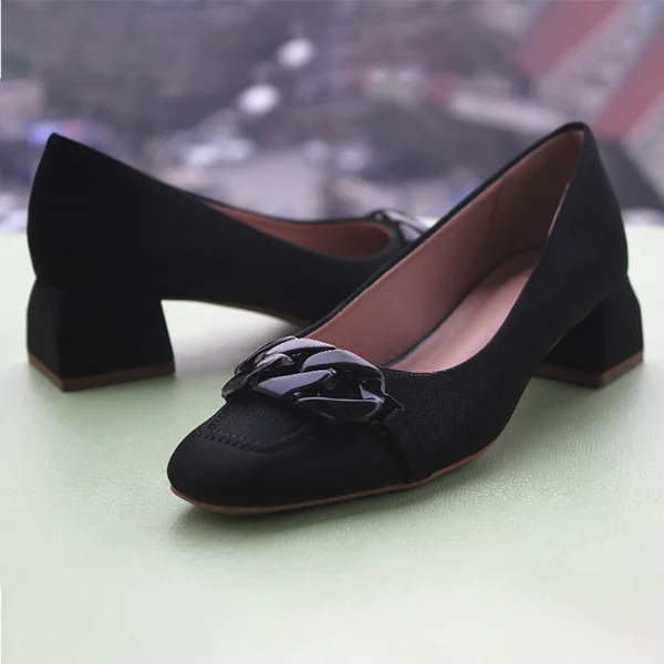 Trendy Chunky Heel Pumps for Casual Wear--Block Heel Pumps for women