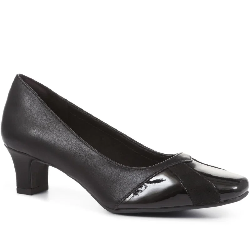 Stiletto Heel Pumps with Perfect Fit--Block Heeled Court Shoes - WBINS36138 / 322 938-Fashionable & Classic