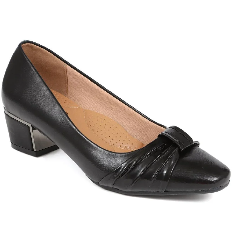 Stiletto Heel Pumps with Perfect Fit--Block Heeled Court Shoes - WK38021 / 324 235-Fashionable & Classic