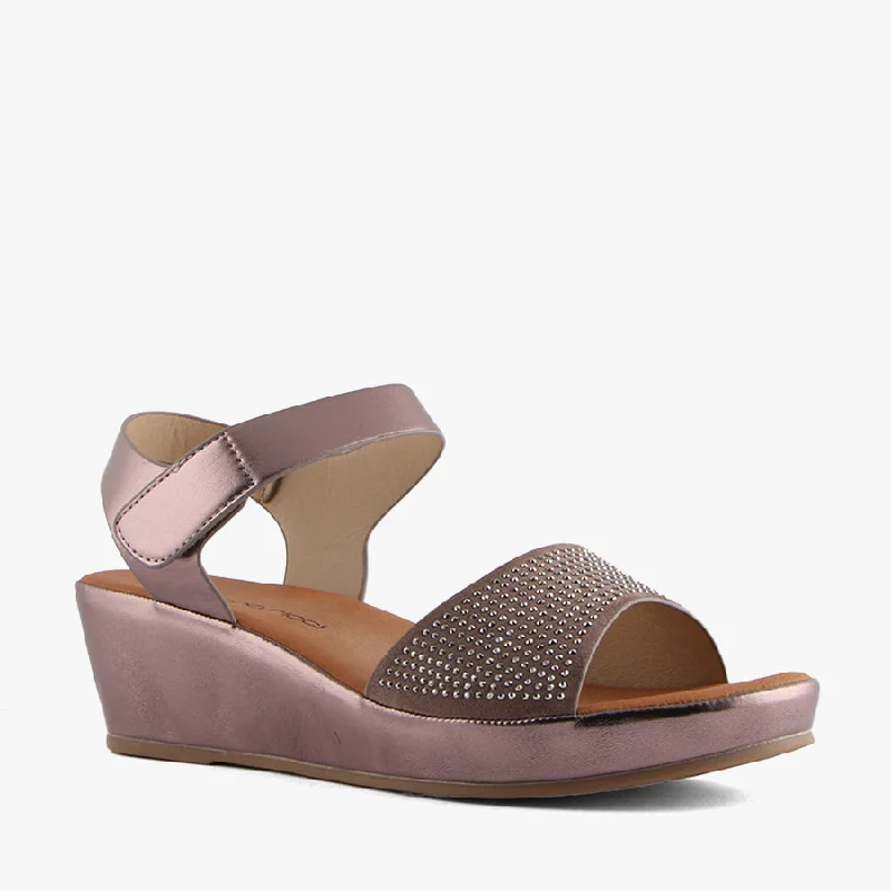 Versatile Heeled Sandals for Any Occasion---BLOOMER PEWTER