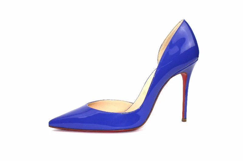 Sleek and Shiny Patent Pump Heels for a Polished Look--Blue Patent Pumps