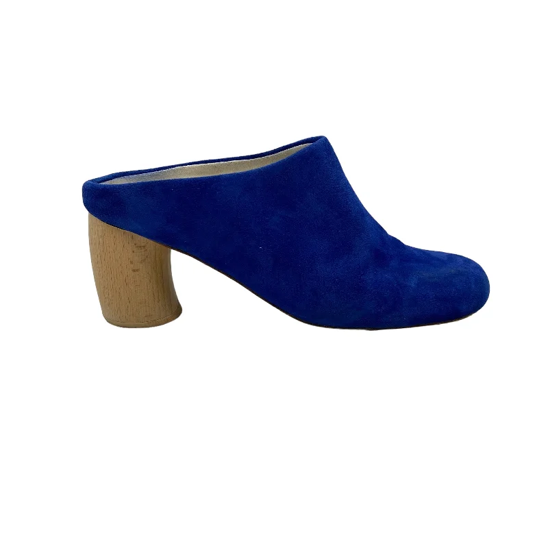 BLUE SHOES HEELS BLOCK by JEFFERY CAMPBELL Size:7---Fashionable Kitten Heels for Date Night