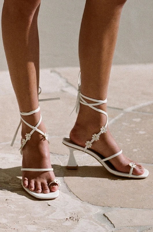 Versatile Heeled Sandals for Any Occasion---Bobbi Heels - White