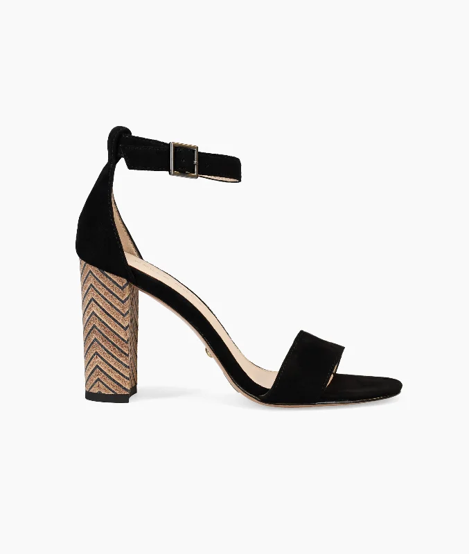 Bonnie Mid Heel - Black---Fashionable Kitten Heels for Date Night