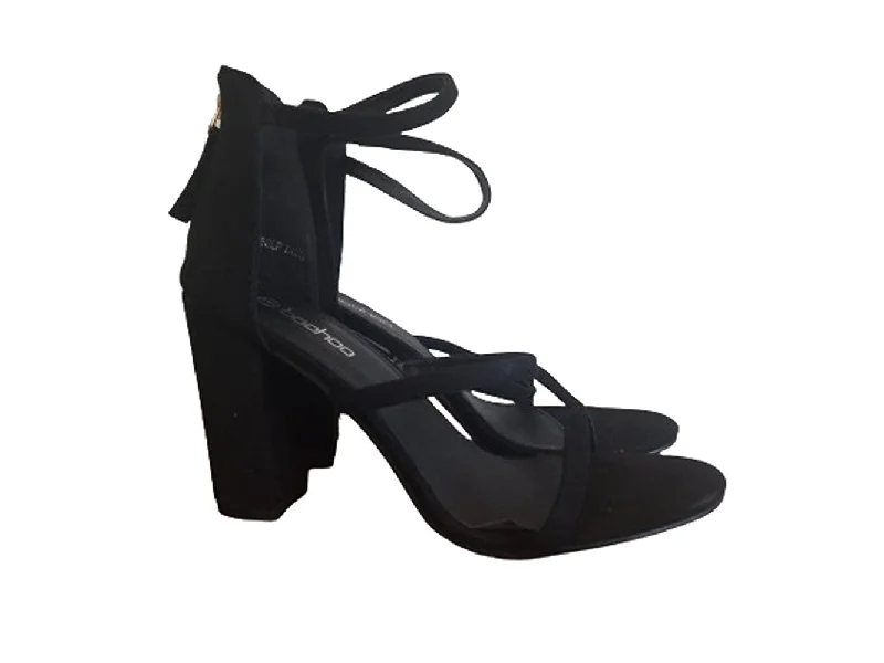 Affordable Suede Ankle Pumps for All-Day Wear--Boohoo Suede Black Womens Block Heels