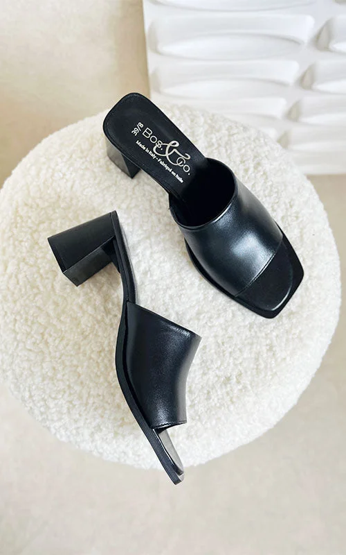 Stiletto Heel Pumps with Perfect Fit--Bos & Co. Bryn, black-Fashionable & Classic