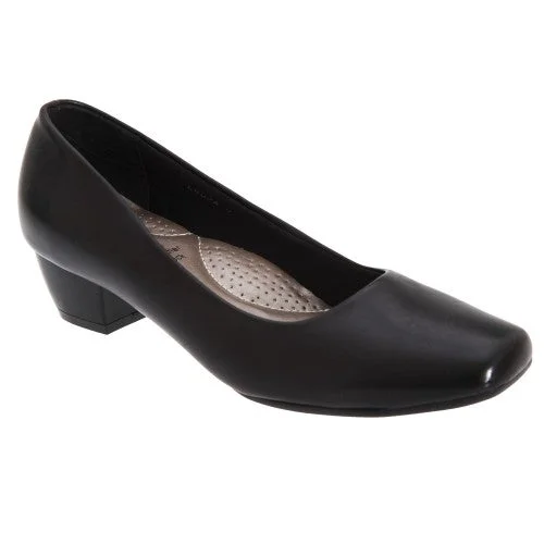 Versatile Heeled Sandals for Any Occasion---Boulevard Womens/Ladies Low Heel Plain Court Shoes