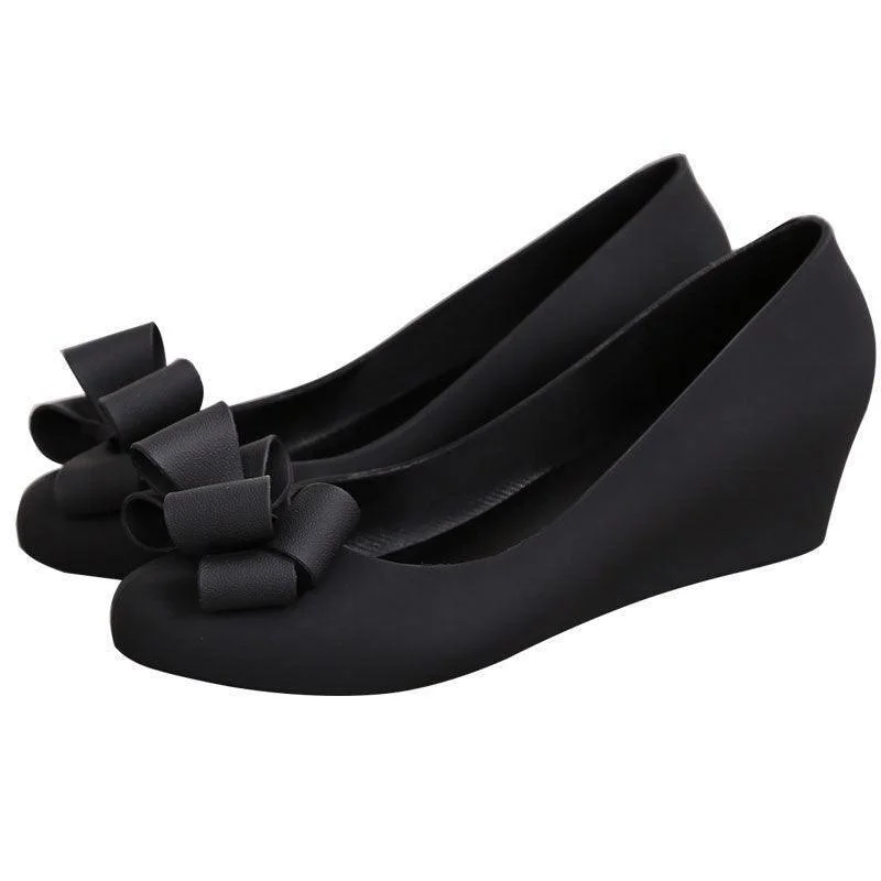 Bowtie Pumps Wedge Shoes---Charming Bow Pumps for a Cute and Stylish Look