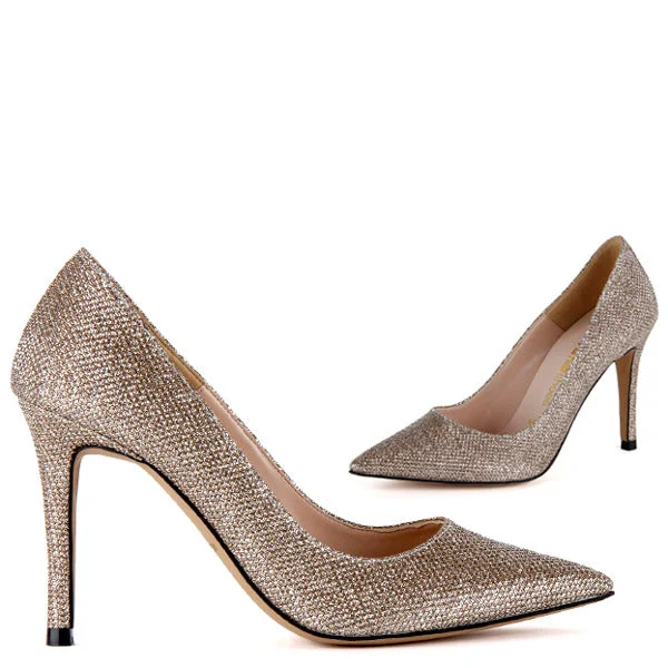 Versatile Heeled Sandals for Any Occasion---BRAMARE - sparkle gold