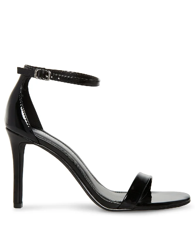 BRAZEN BLACK PATENT---Fashionable Kitten Heels for Date Night