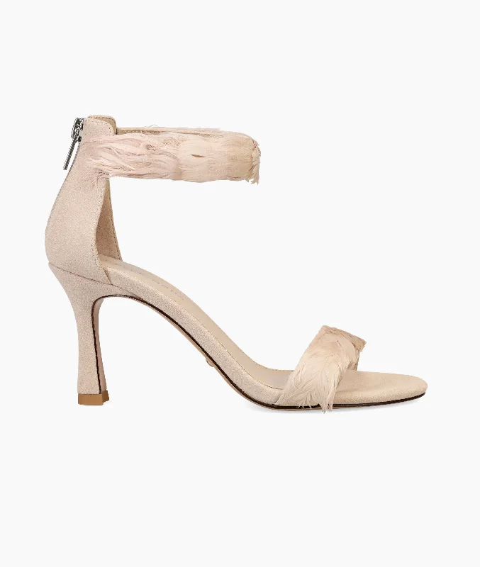 Breece Mid Heel - Beige---Fashionable Kitten Heels for Date Night