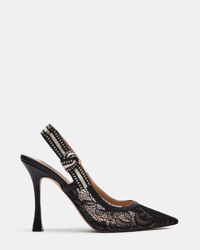 Stylish Lace Pumps for a Chic Look--BRI BLACK LACE