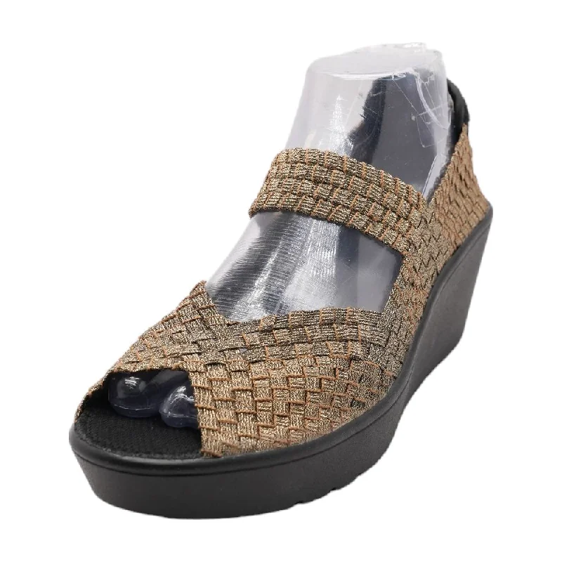 Versatile Heeled Sandals for Any Occasion---Bronze Wedge Heels