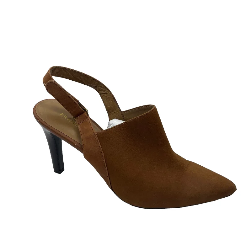 Stiletto Heel Pumps with Perfect Fit--BROWN FRANCO SARTO SHOES HEELS STILETTO, Size 8.5-Fashionable & Classic