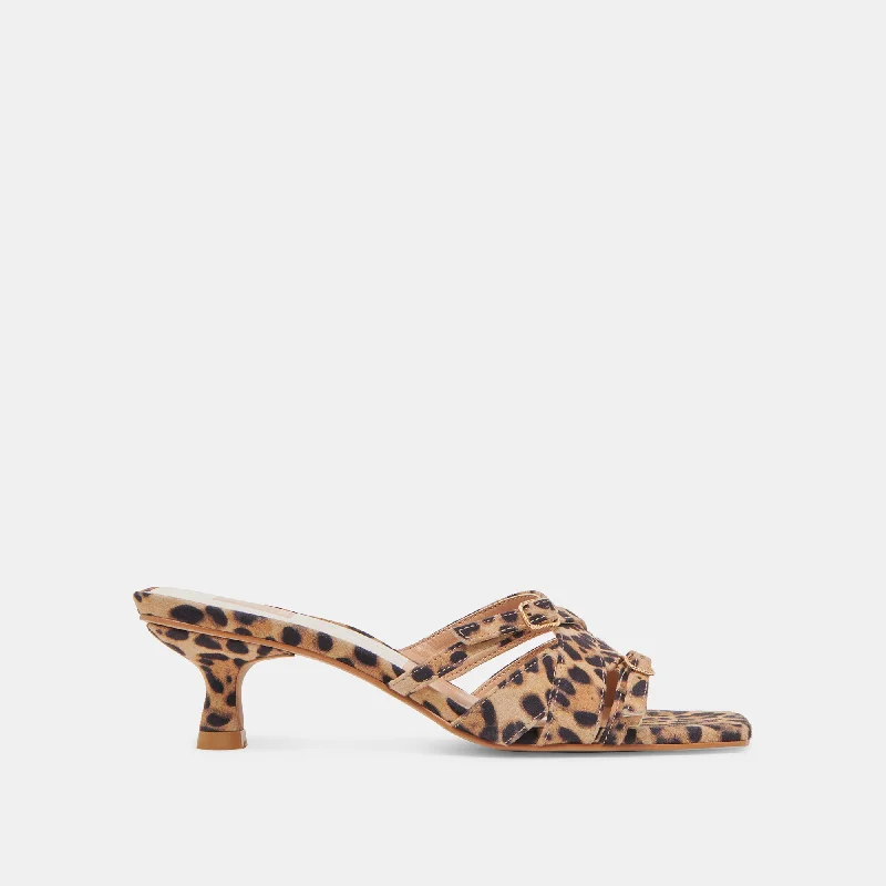 Affordable Suede Ankle Pumps for All-Day Wear--BRYANT HEELS DK LEOPARD SUEDE