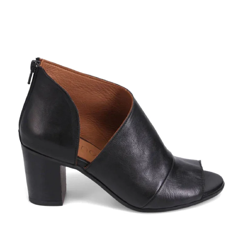 Bueno Women's Usher in Black---Fashionable Kitten Heels for Date Night