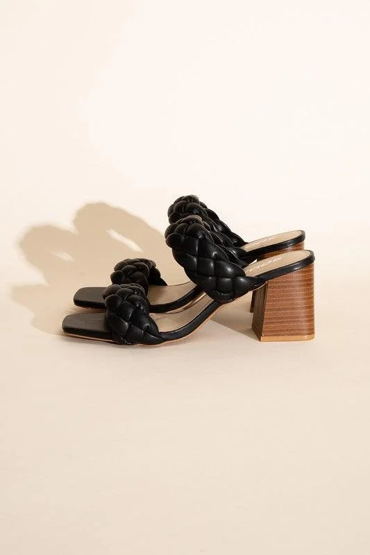 Soda Buggy Braided Strap Heels---Durable Leather Braided Ankle Strap Heels with Premium Quality