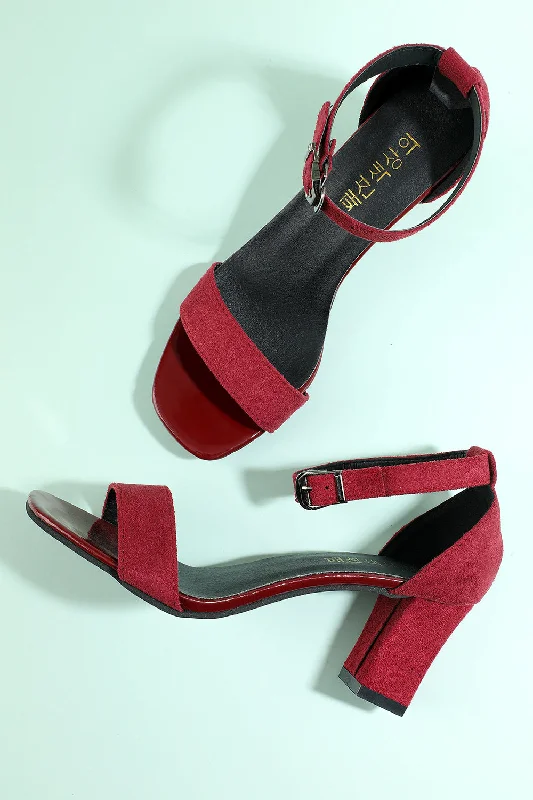 Stiletto Heel Pumps with Perfect Fit--Burgundy Party Shoes-Fashionable & Classic