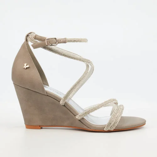 Butterfly Feet Ladies Mercia 1 Heels Grey---Fashionable Kitten Heels for Date Night