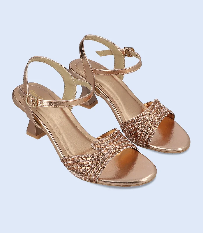 Versatile Heeled Sandals for Any Occasion---BW10167-CHAMPAGNE-Women Heels