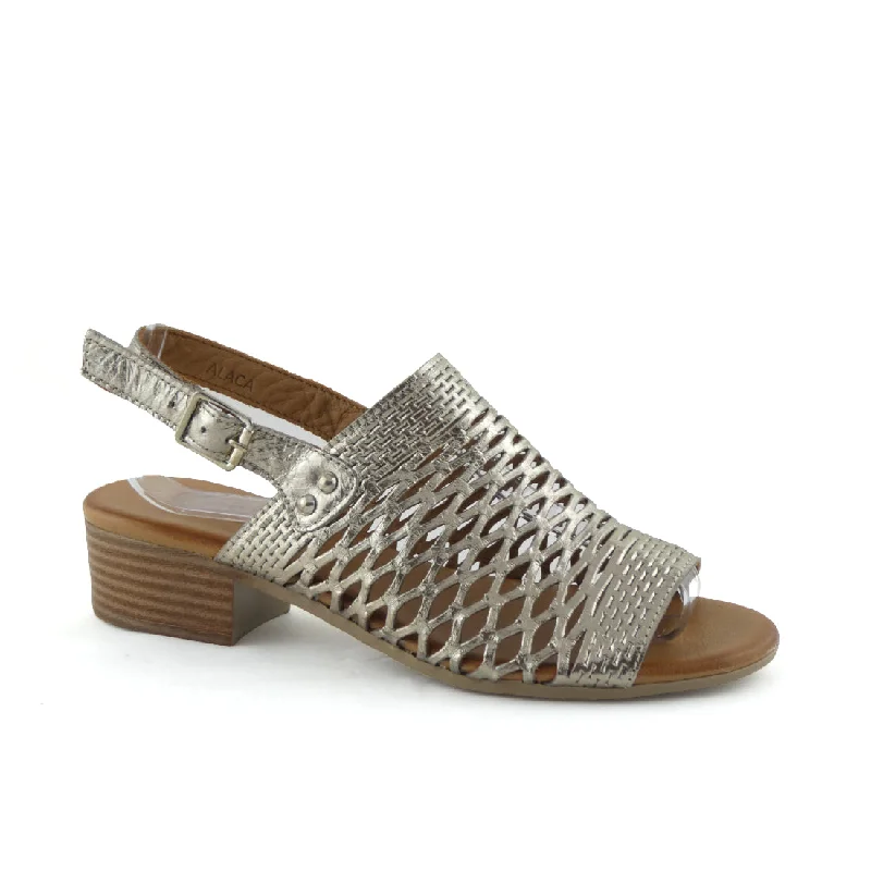 Versatile Heeled Sandals for Any Occasion---Cabello Alaca Pewter