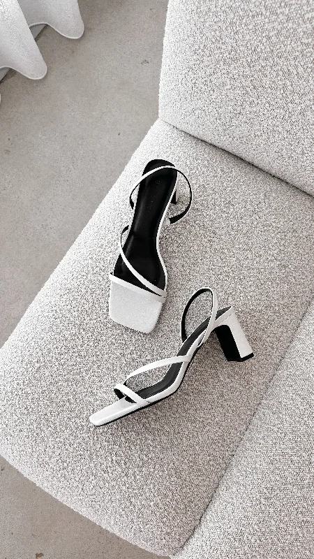 Stiletto Heel Pumps with Perfect Fit--Cailan Heel - White-Fashionable & Classic