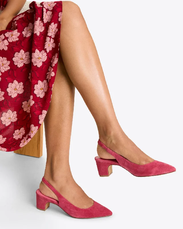 Stiletto Heel Pumps with Perfect Fit--Calla Slingback in Pink-Fashionable & Classic