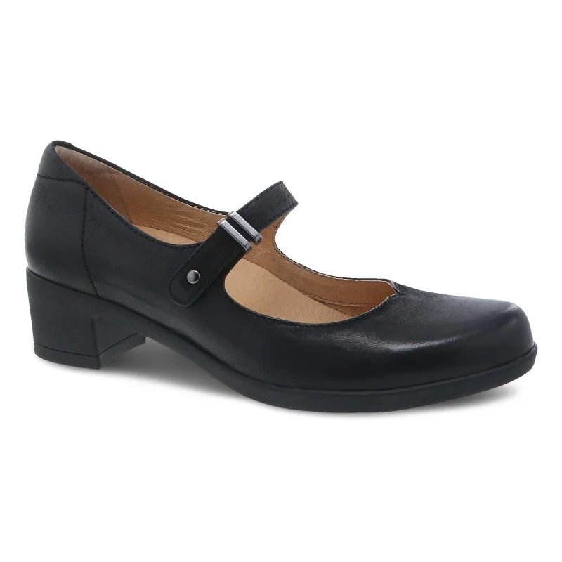 Stiletto Heel Pumps with Perfect Fit--Callista Black Burnished Nubuck-Fashionable & Classic