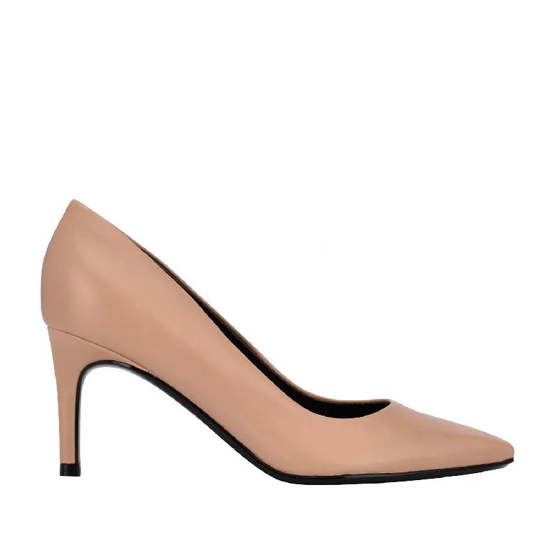 Calvin Klein Women's Callia in Nude---Fashionable Kitten Heels for Date Night