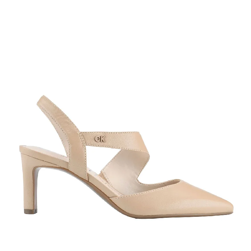 Calvin Klein Women's Larin in Nude---Fashionable Kitten Heels for Date Night