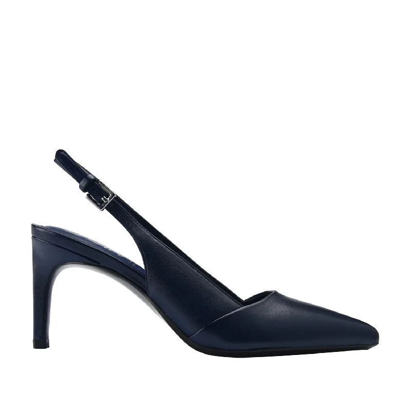 Calvin Klein Women's Silvia in Navy---Fashionable Kitten Heels for Date Night