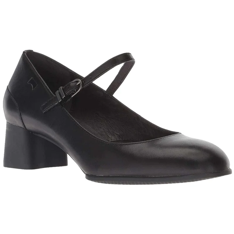 Trendy Chunky Heel Pumps for Casual Wear--Katie Calfskin Leather Women's Block Heel Shoes