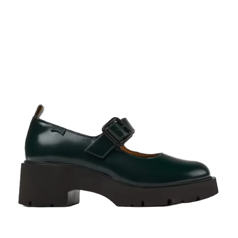 Camper Women's Milah in Dark Green---Fashionable Kitten Heels for Date Night