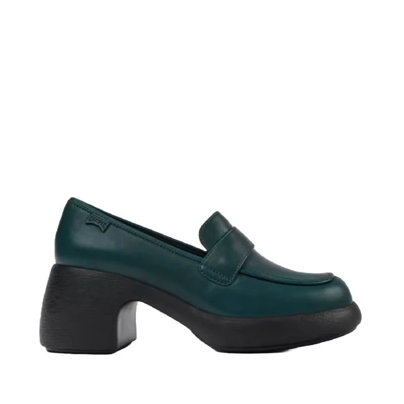 Camper Women's Thelma II in Dark Green---Fashionable Kitten Heels for Date Night