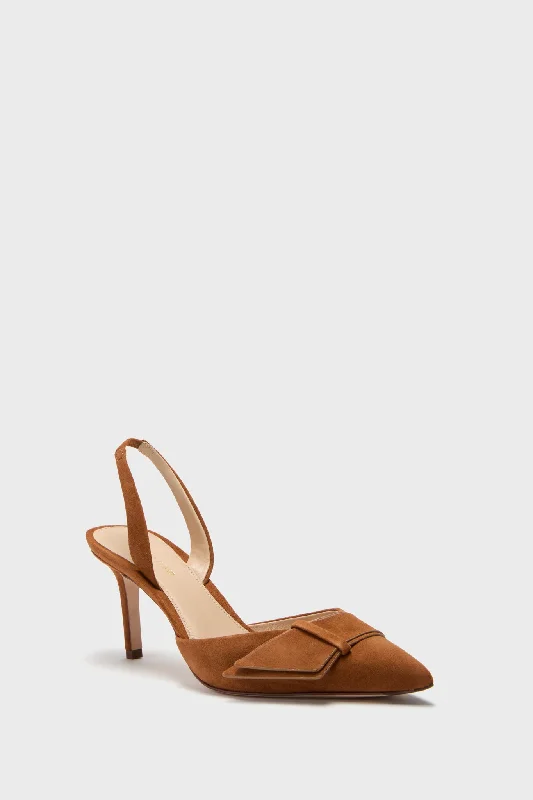 Stiletto Heel Pumps with Perfect Fit--Caramel Lisbeth Heels-Fashionable & Classic