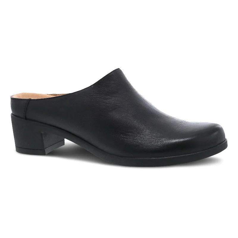 Stiletto Heel Pumps with Perfect Fit--Carrie Black Burnished Nubuck-Fashionable & Classic