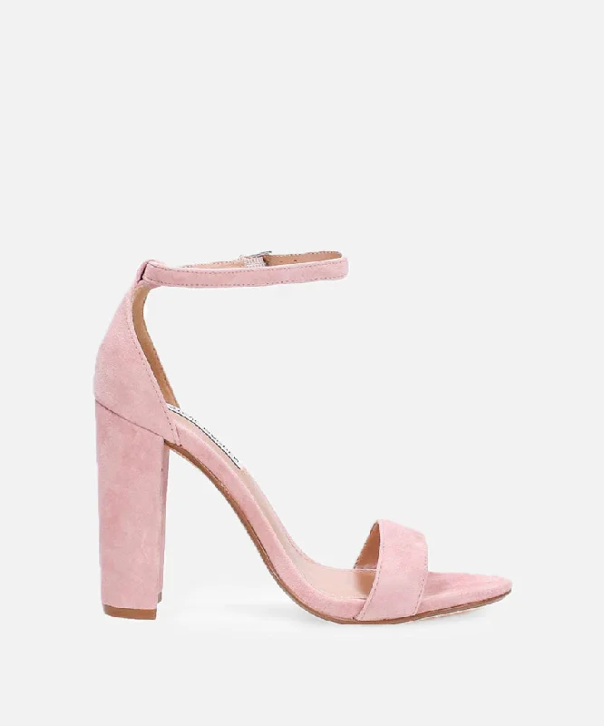 Affordable Suede Ankle Pumps for All-Day Wear--Carrson Heel - Mauve Suede