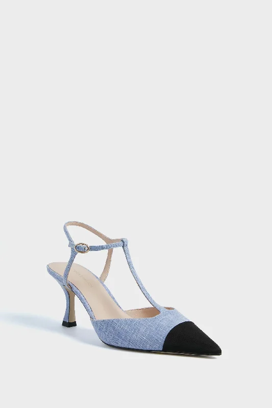 Stiletto Heel Pumps with Perfect Fit--Chambray Margot Heels-Fashionable & Classic