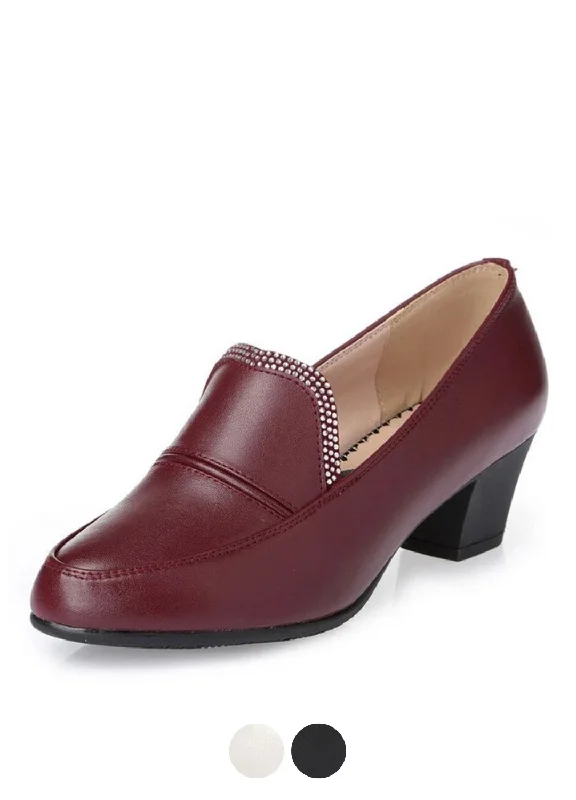 USS Shoes Charis Women's Leather Pumps Shoes---Comfortable Leather Pumps for Office and Everyday Wear